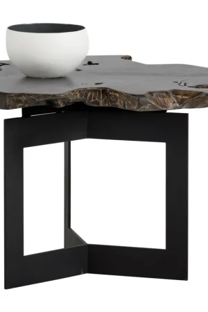 Wyatt 31 X 28 inch Black / Dark Brown Side Table Hot Picks